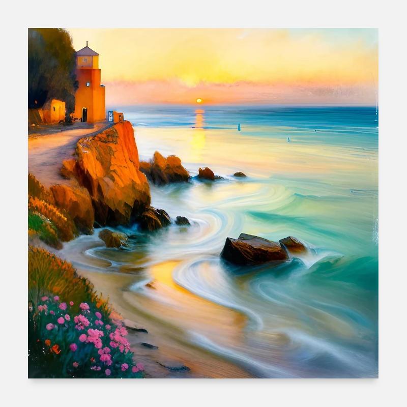 Bucht des Impressionismus Poster 60x60 cm