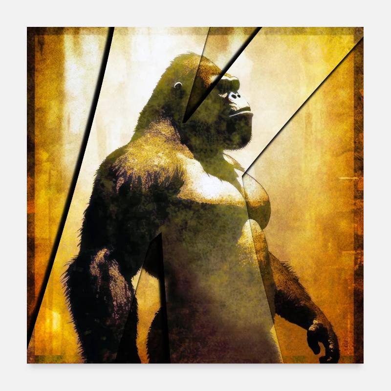 Gorilla 03 - K Poster 60x60 cm