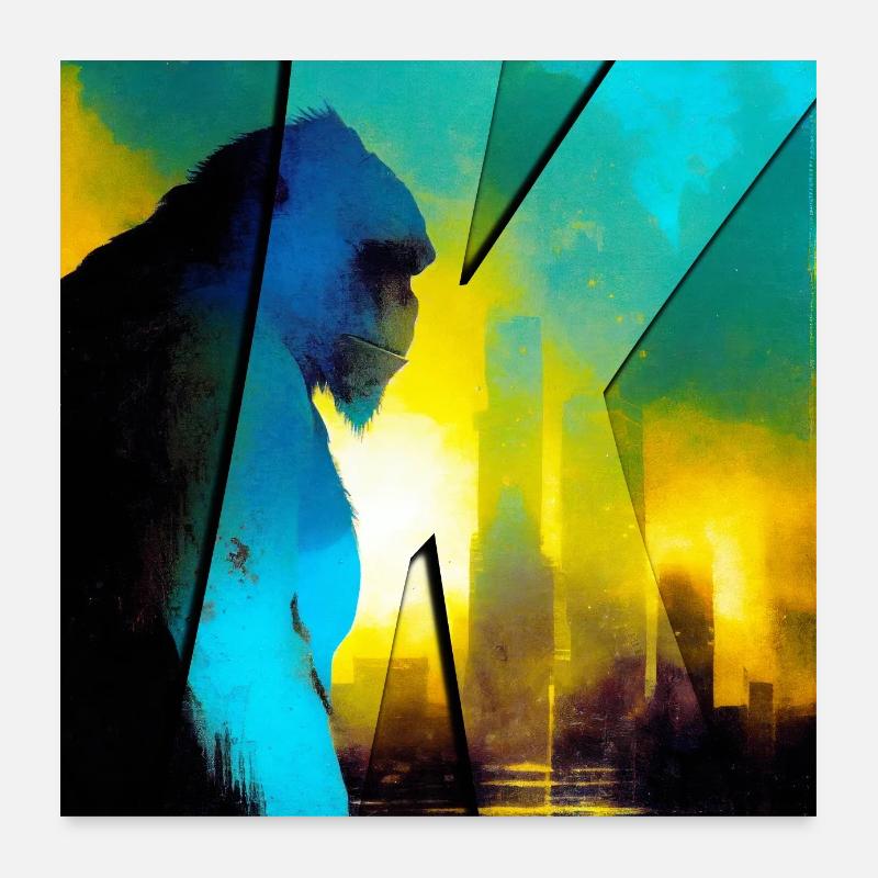 Gorilla 01 - K1 Poster 60x60 cm