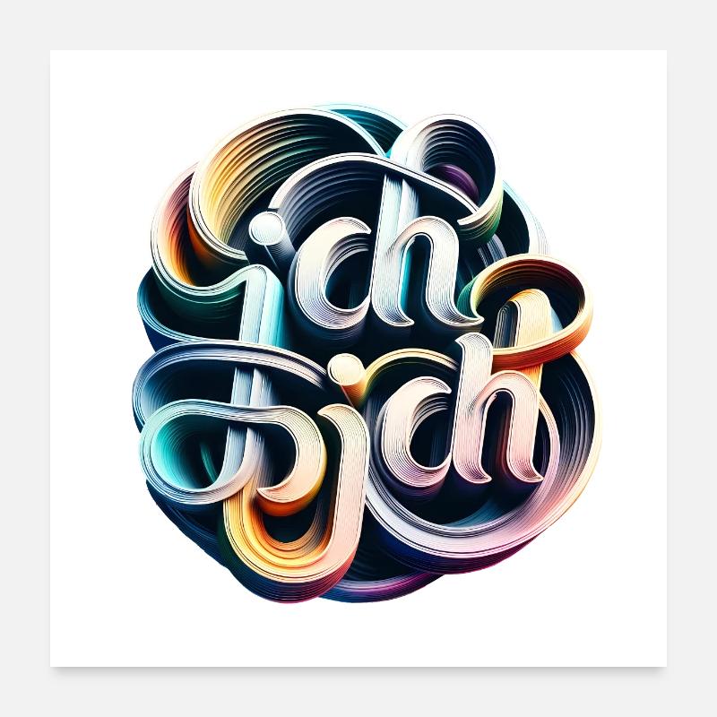 Selbstliebe im Wirbe Poster 60x60 cm