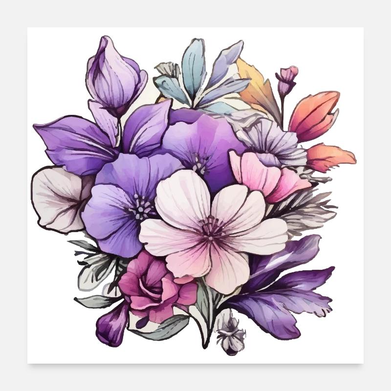 Fleur Poster 60 x 60 cm