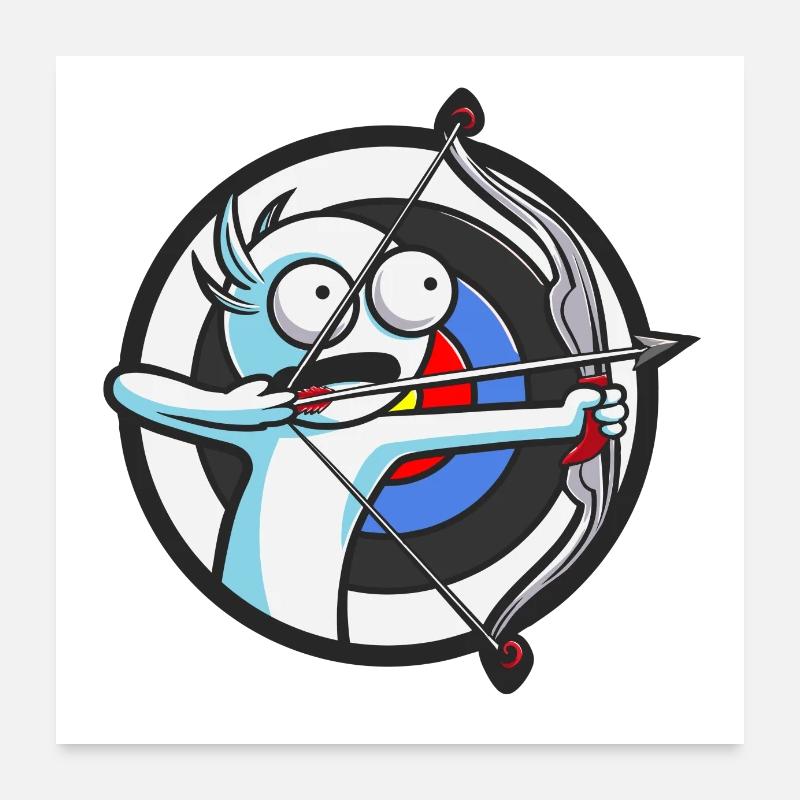Crazy about simple archery Poster 24" x 24" (60x60 cm)