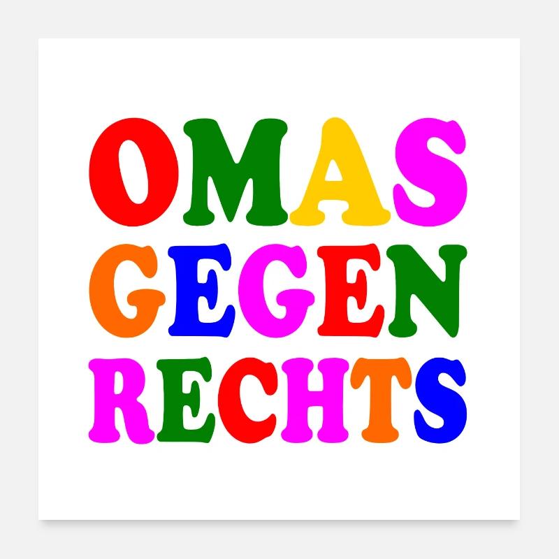 Omas gegen rechts Poster 60x60 cm