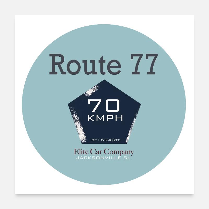 Par Route77 Poster 60 x 60 cm