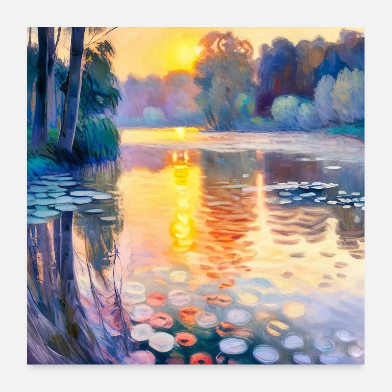 Landschafts-Impressionismus Poster 60x60 cm