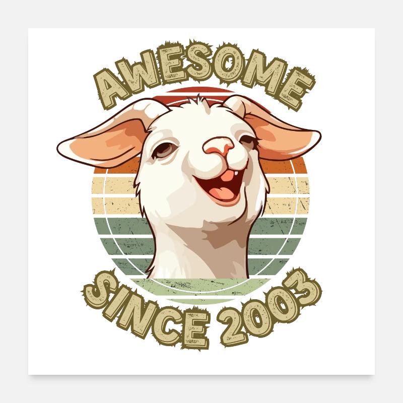 awesome Since 2003 - Humor Birthday Gift 2003 Poster 24" x 24" (60x60 cm)