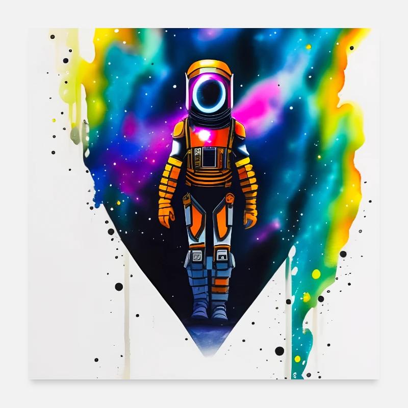 Lost in Space - Poster 60x60 cm - Weiß