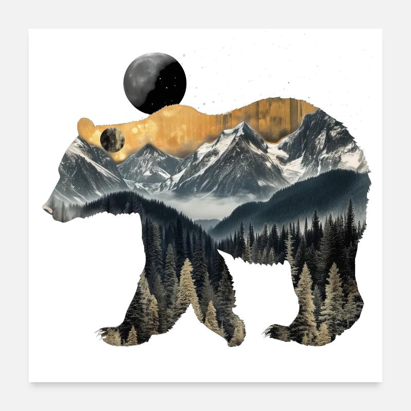 Ours nature Poster 60 x 60 cm