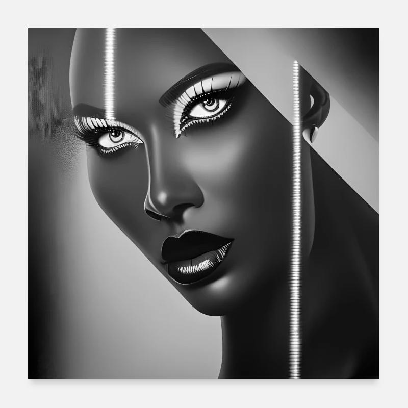 beautiful goddess - Poster 60x60 cm - Weiß