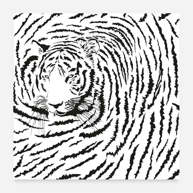 Background Tiger Latin Panthera tigris tigris Poster 60x60 cm
