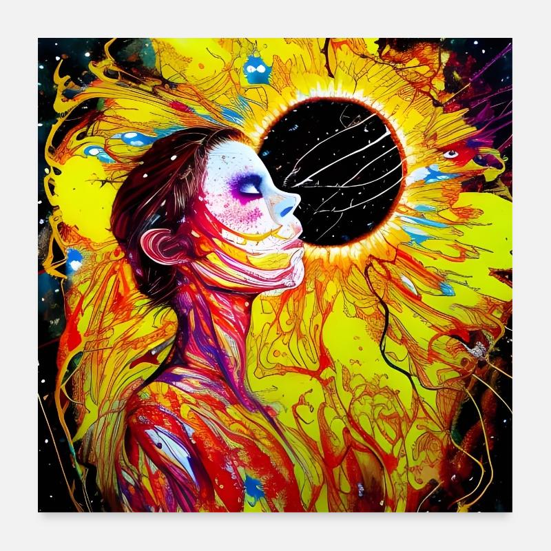 Sun Goddess / Sonnengöttin Poster 60x60 cm