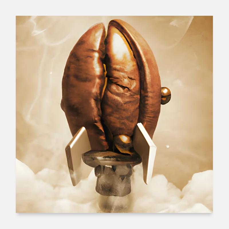 Launch your day with a Coffee Bean Coffee! Poster 24" x 24" (60x60 cm)