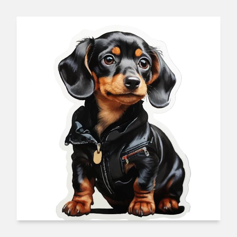 Dackel Poster 60x60 cm