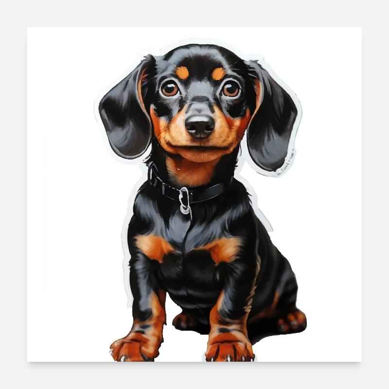 Teckel Poster 60 x 60 cm