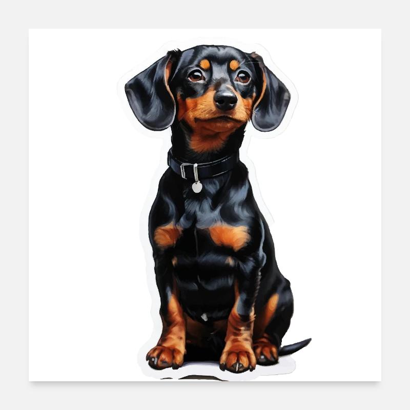 Dackel Poster 60x60 cm