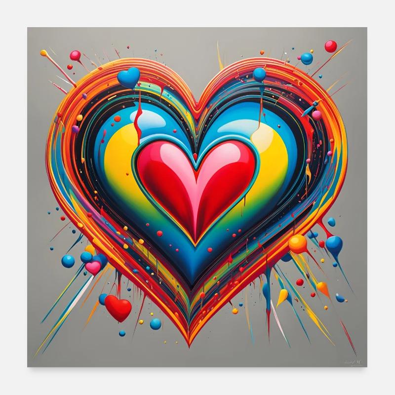 Ein strahlendes Herz Poster 60x60 cm