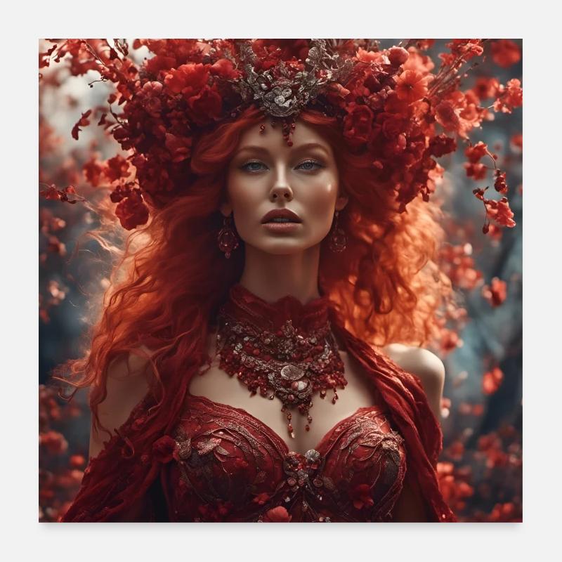 The Beautiful Red Poster 60x60 cm