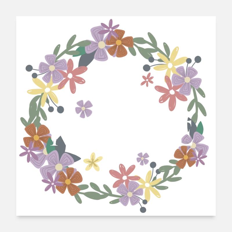 future mariée florale -la mariée fleurs Poster 60 x 60 cm