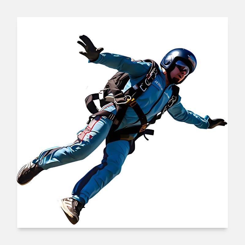 Le parachutisme est une expérience unique Poster 60 x 60 cm