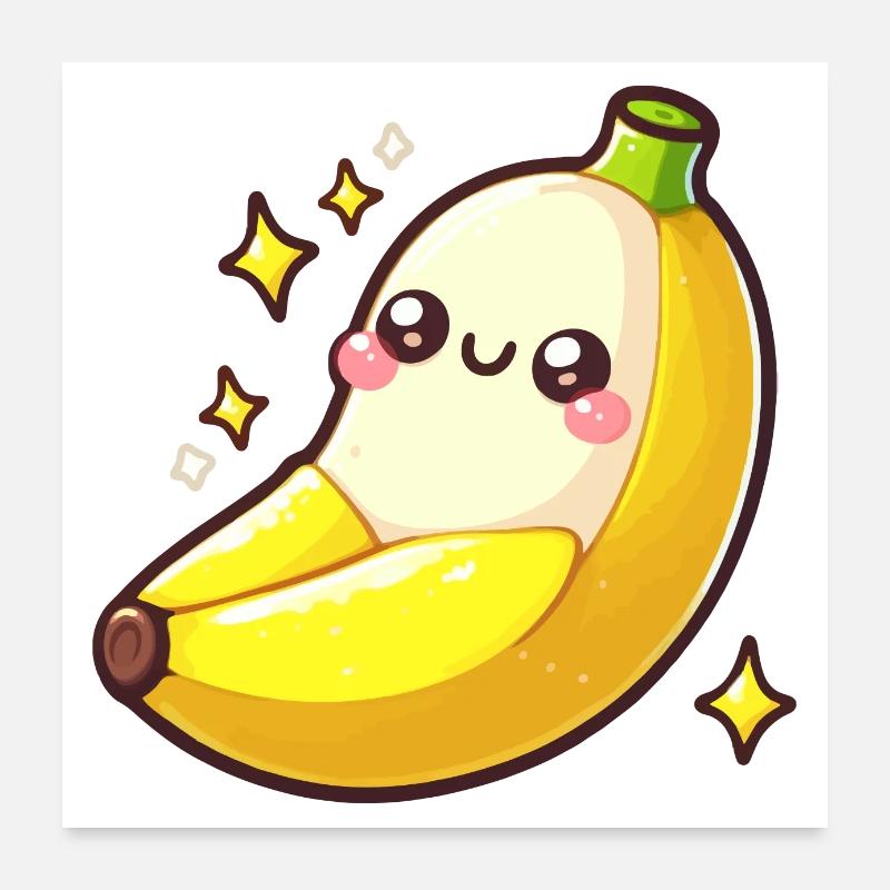 Bébé banane Poster 60 x 60 cm