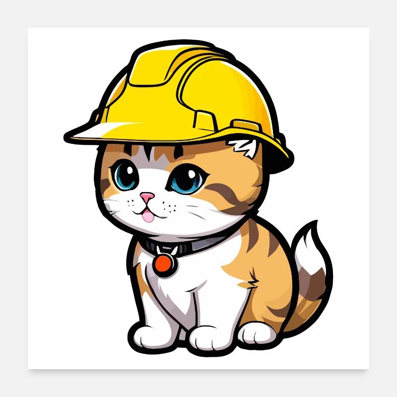 Chat Worker Poster 60 x 60 cm