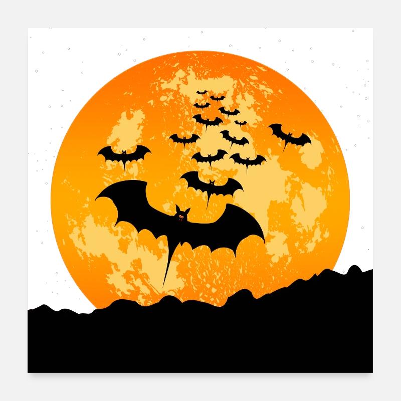 Halloween bats Poster 24" x 24" (60x60 cm)