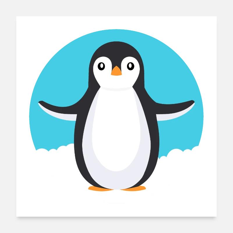 Ein Pinguin Poster 60x60 cm