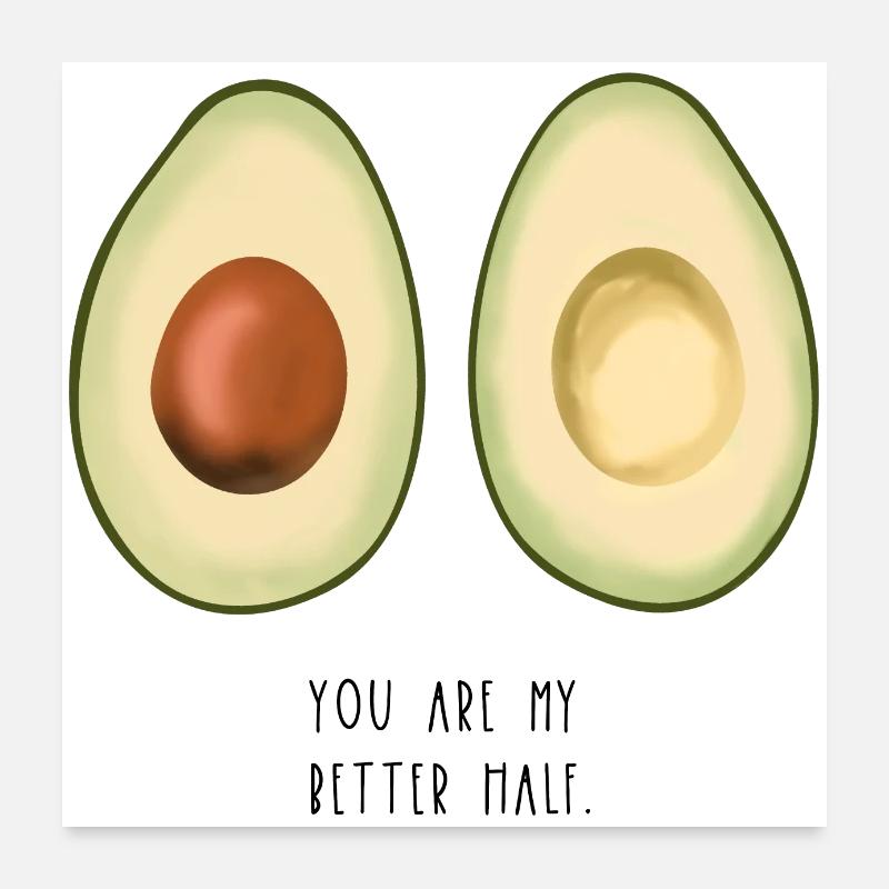 Amore per l'avocado Poster 60x60 cm