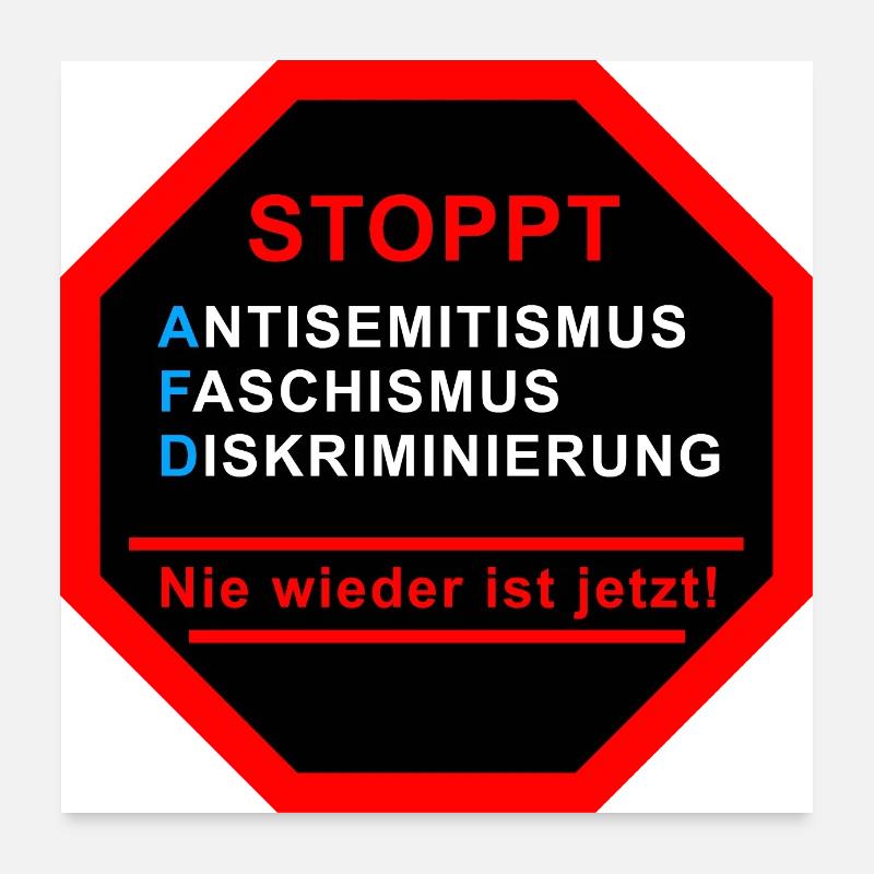 Stop AFD - Never Again Is Now! Poster 24" x 24" (60x60 cm)