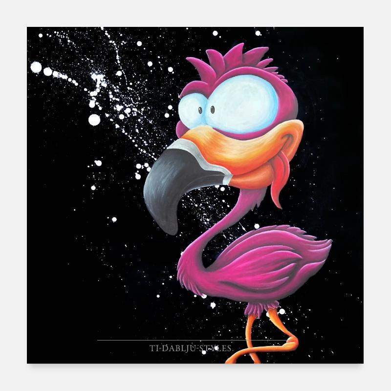 Flymingo (Mouche-mouche) Poster 60 x 60 cm