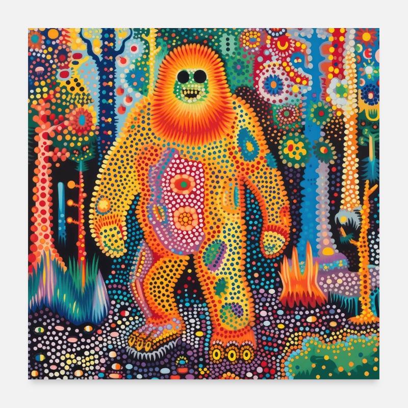 BigFoot, big foot, sasquatch Poster 60 x 60 cm