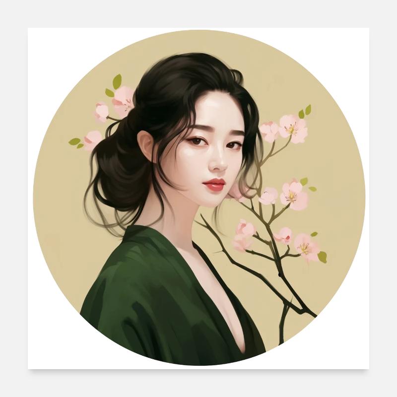 Schöne asiatische Poster 60x60 cm