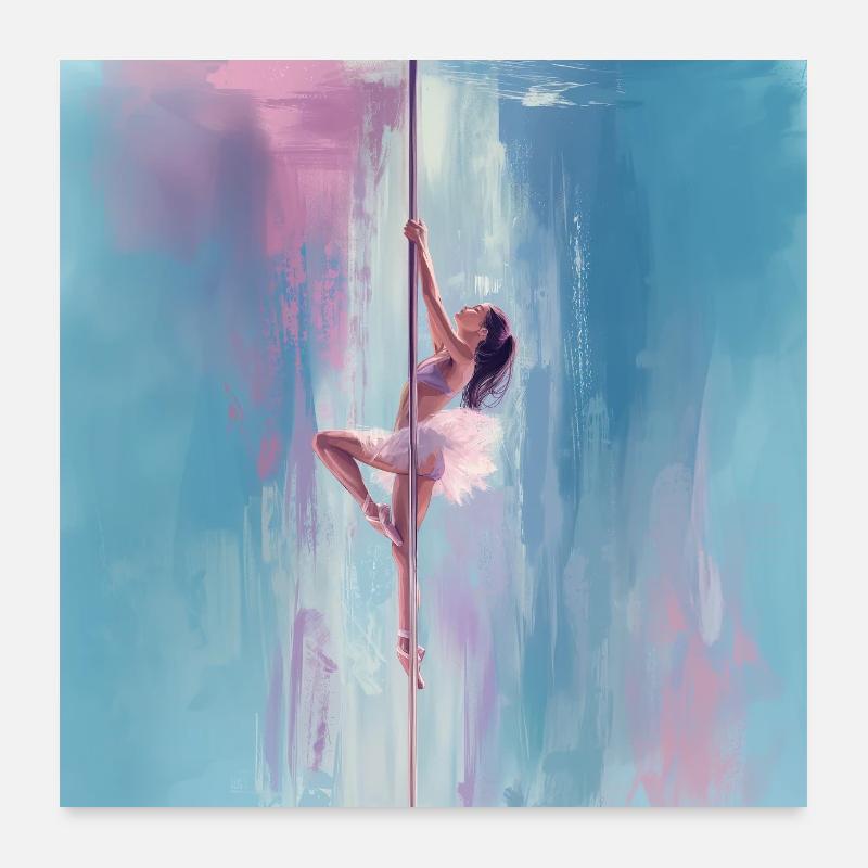 Pole Ballerina Poster 24" x 24" (60x60 cm)