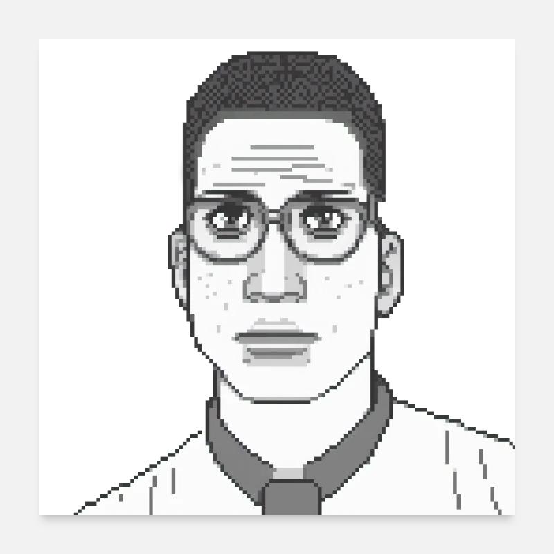 Pixel intellektuel Poster 60x60 cm