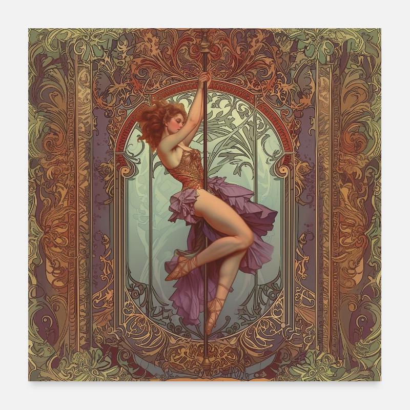 Jugendstil Polesit 1:1 Poster 60x60 cm