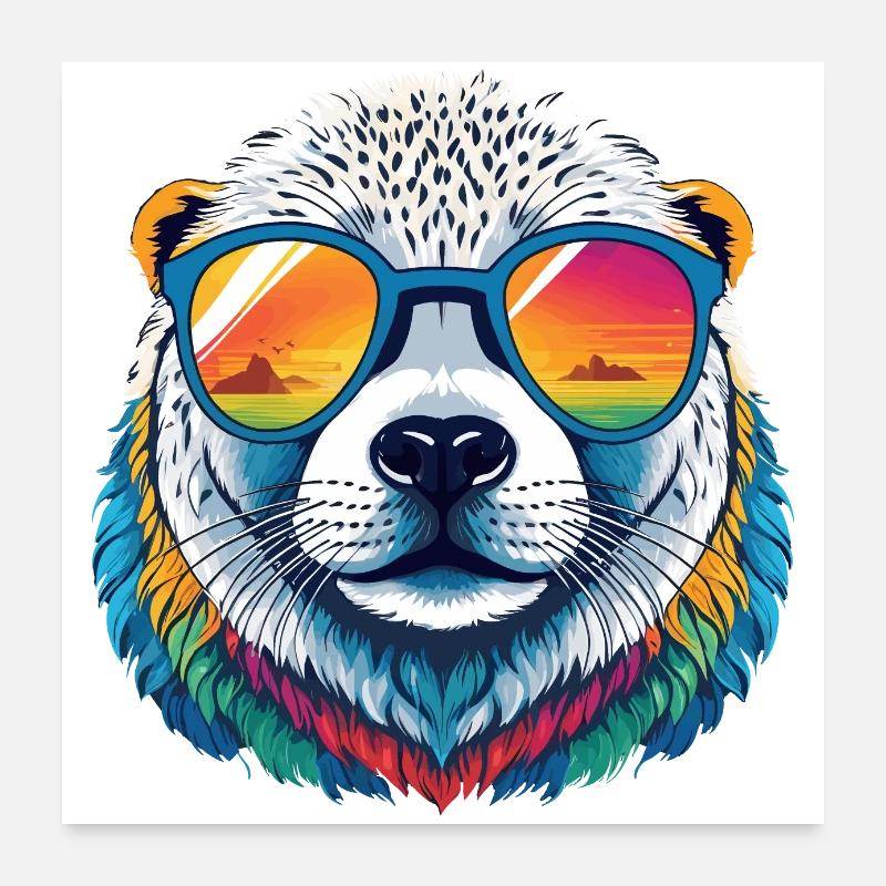 Phoque Poster 60 x 60 cm