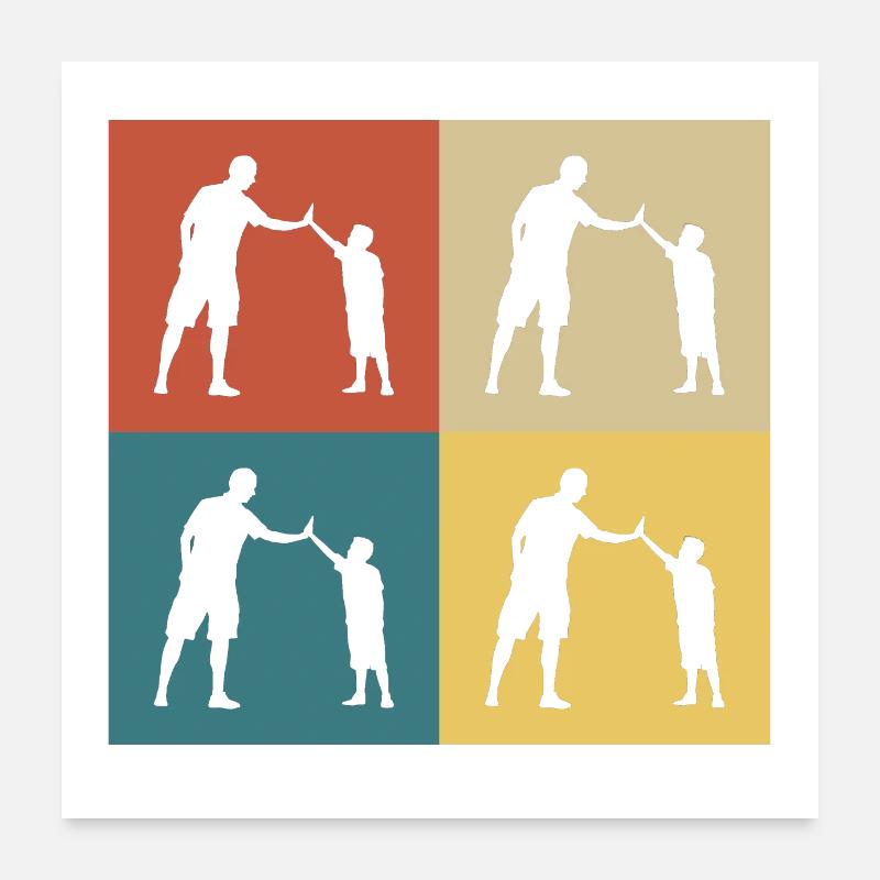 Retro Vintage Papa Poster 60x60 cm
