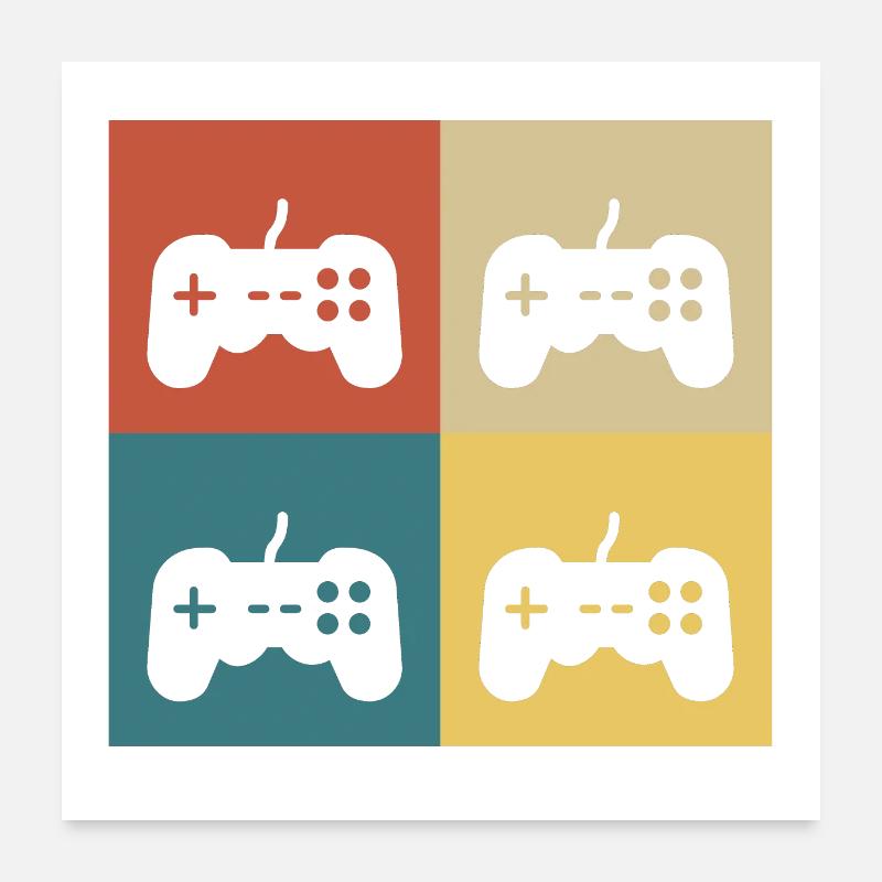 console vintage rétro Poster 60 x 60 cm