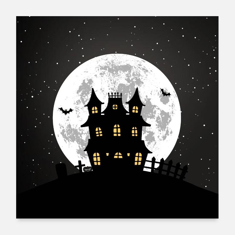 Maison hantée Poster 60 x 60 cm