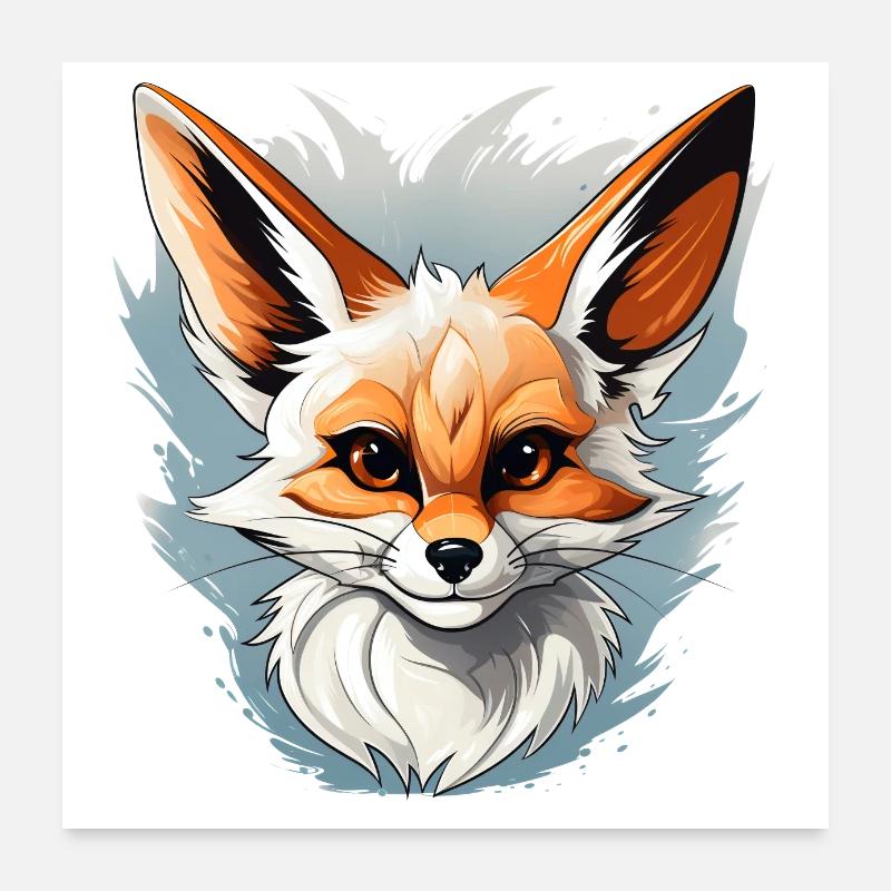 Fenne Logo Volpe Fox Poster 60 x 60 cm