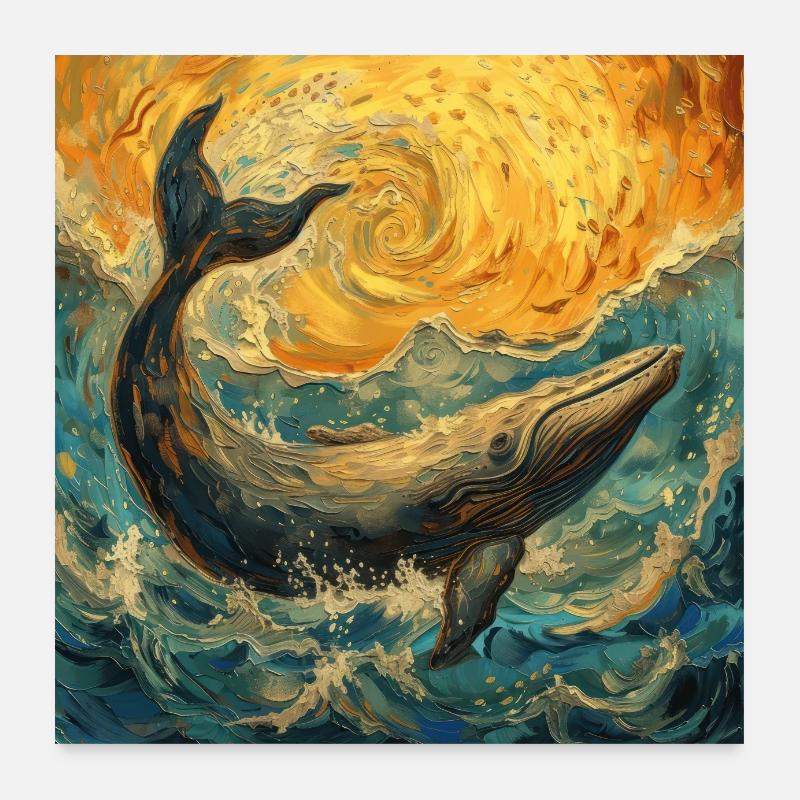 Wal Fisch Van Gogh - Poster 60x60 cm - Weiß