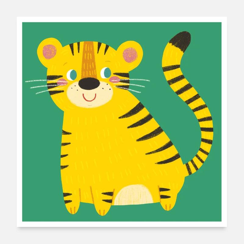 Petit Tigre Poster 60 x 60 cm