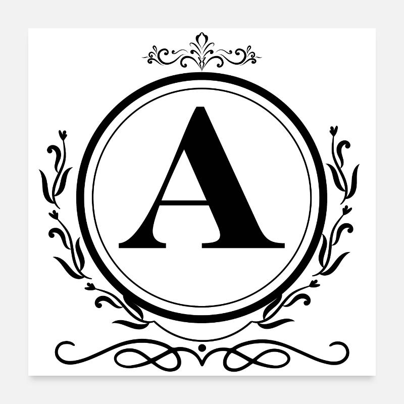 Letter A Decoration Poster 24" x 24" (60x60 cm)
