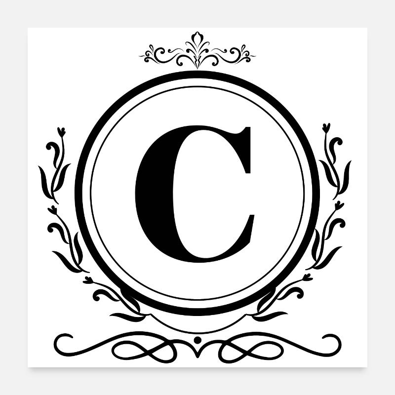 Letter C Decoration Poster 24" x 24" (60x60 cm)