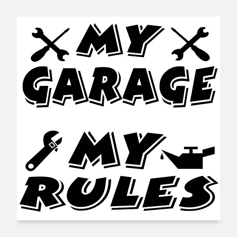 Garage Poster 60 x 60 cm