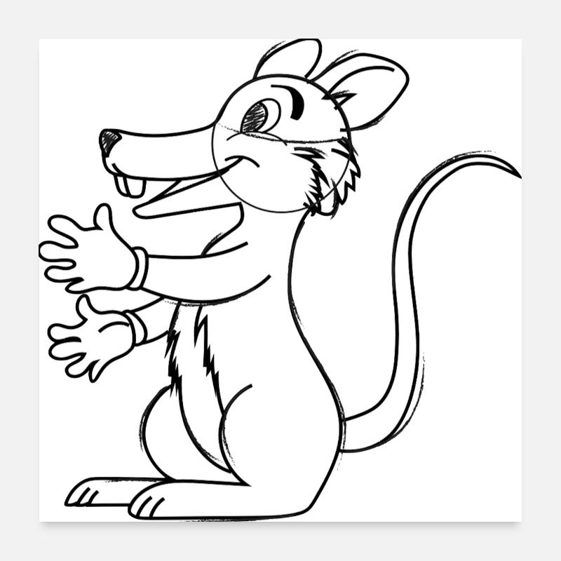 cartoon mouse Poster 24" x 24" (60x60 cm)