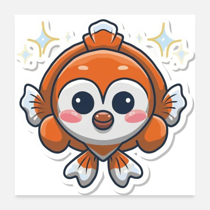 Clownfisch-Liebhaber Poster 60x60 cm