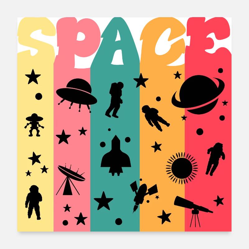 Space, Weltall, Astronaut Poster 60x60 cm