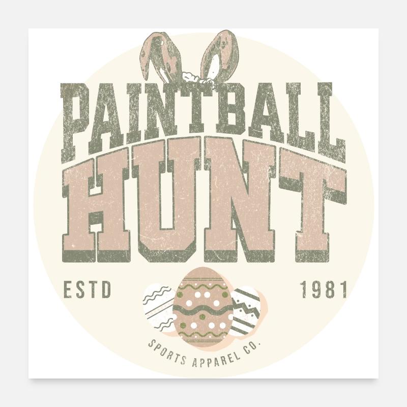 Paintball hunt, easter egg finder games Poster 24" x 24" (60x60 cm)