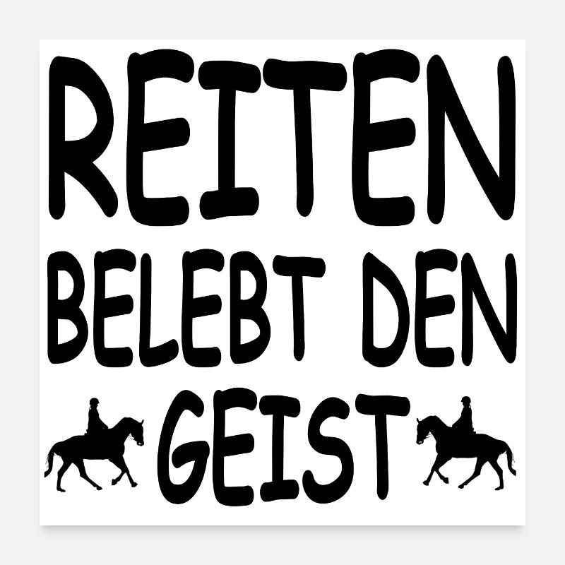 Reiten Poster 60x60 cm